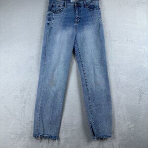 Kensie Jeans Straight Leg Vintage Luxe High Rise Slim Women's Size 8/29 Blue